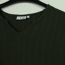 Laden Sie das Bild in den Galerie-Viewer, Second Hand VRS Bluse Gr. L grün Glitzer (*)
