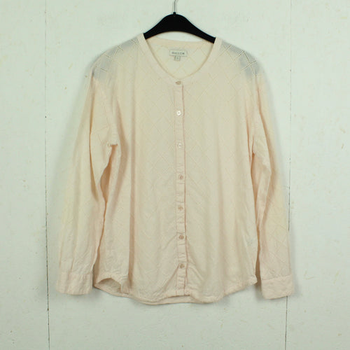 Second Hand HALLUM Bluse Gr. 3 (42) rosa mit Lochstickerei (*)