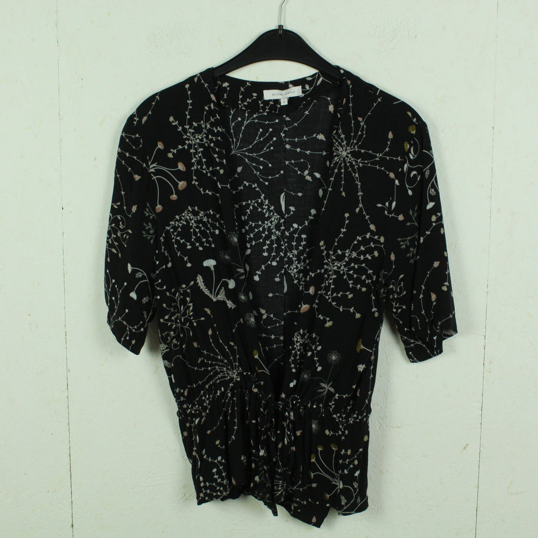Second Hand SECOND FEMALE Bluse Gr. M schwarz geblümt (*)