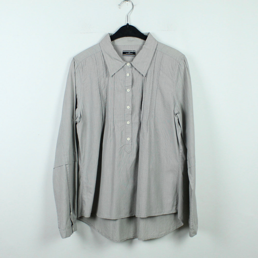 Second Hand BY MALENE BIRGER Bluse Gr. 42 grau gestreift Hemdbluse (*)