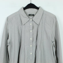 Laden Sie das Bild in den Galerie-Viewer, Second Hand BY MALENE BIRGER Bluse Gr. 42 grau gestreift Hemdbluse (*)