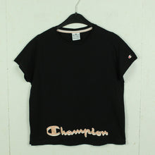 Laden Sie das Bild in den Galerie-Viewer, Second Hand CHAMPION T-Shirt mit Logo Print Gr. XL schwarz mehrfarbig (*)