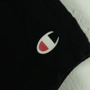 Second Hand CHAMPION T-Shirt mit Logo Print Gr. XL schwarz mehrfarbig (*)