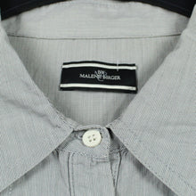 Laden Sie das Bild in den Galerie-Viewer, Second Hand BY MALENE BIRGER Bluse Gr. 42 grau gestreift Hemdbluse (*)
