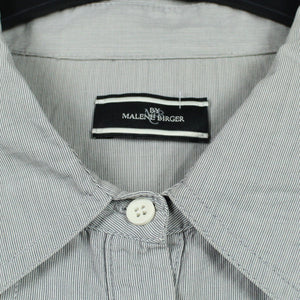 Second Hand BY MALENE BIRGER Bluse Gr. 42 grau gestreift Hemdbluse (*)