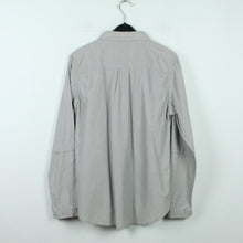 Laden Sie das Bild in den Galerie-Viewer, Second Hand BY MALENE BIRGER Bluse Gr. 42 grau gestreift Hemdbluse (*)