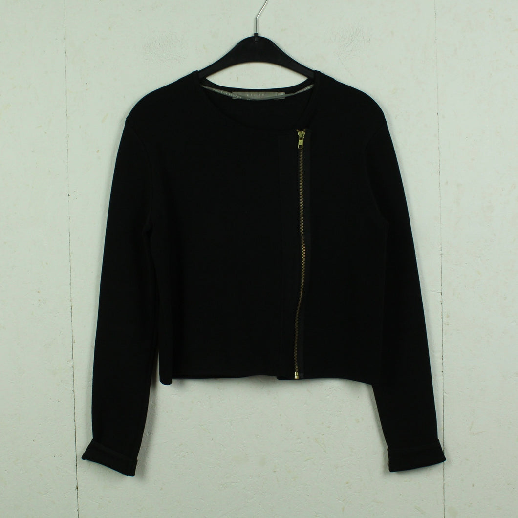 Second Hand TIGER OF SWEDEN Jacke Gr. M schwarz Strick Blouson Schnitt (*)