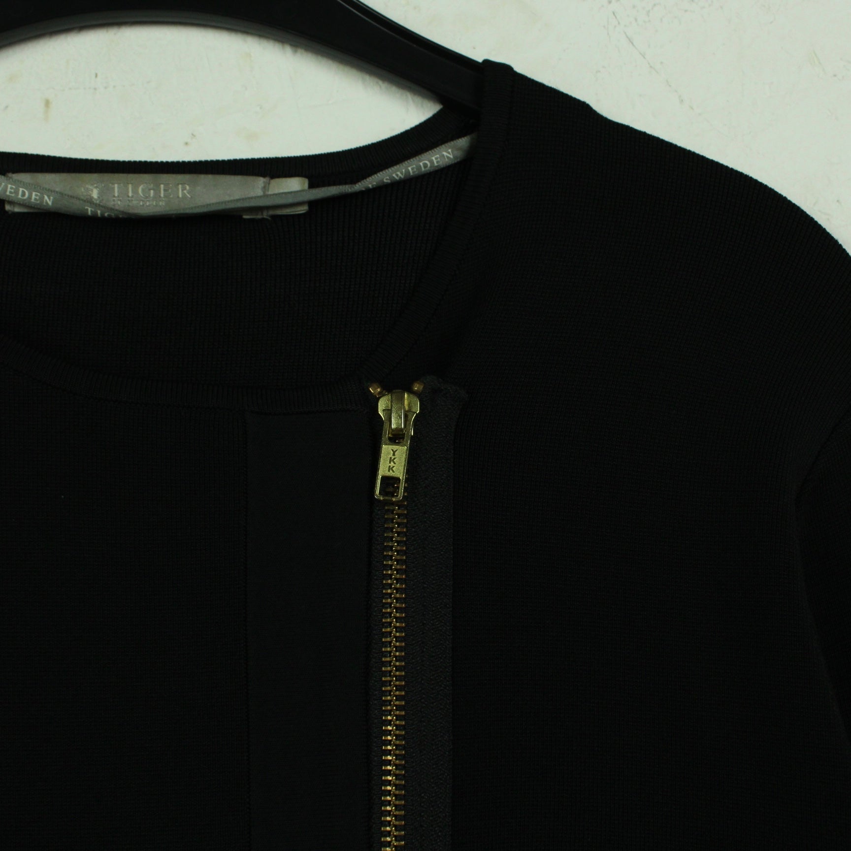Second Hand TIGER OF SWEDEN Jacke Gr. M schwarz Strick Blouson Schnitt (*)
