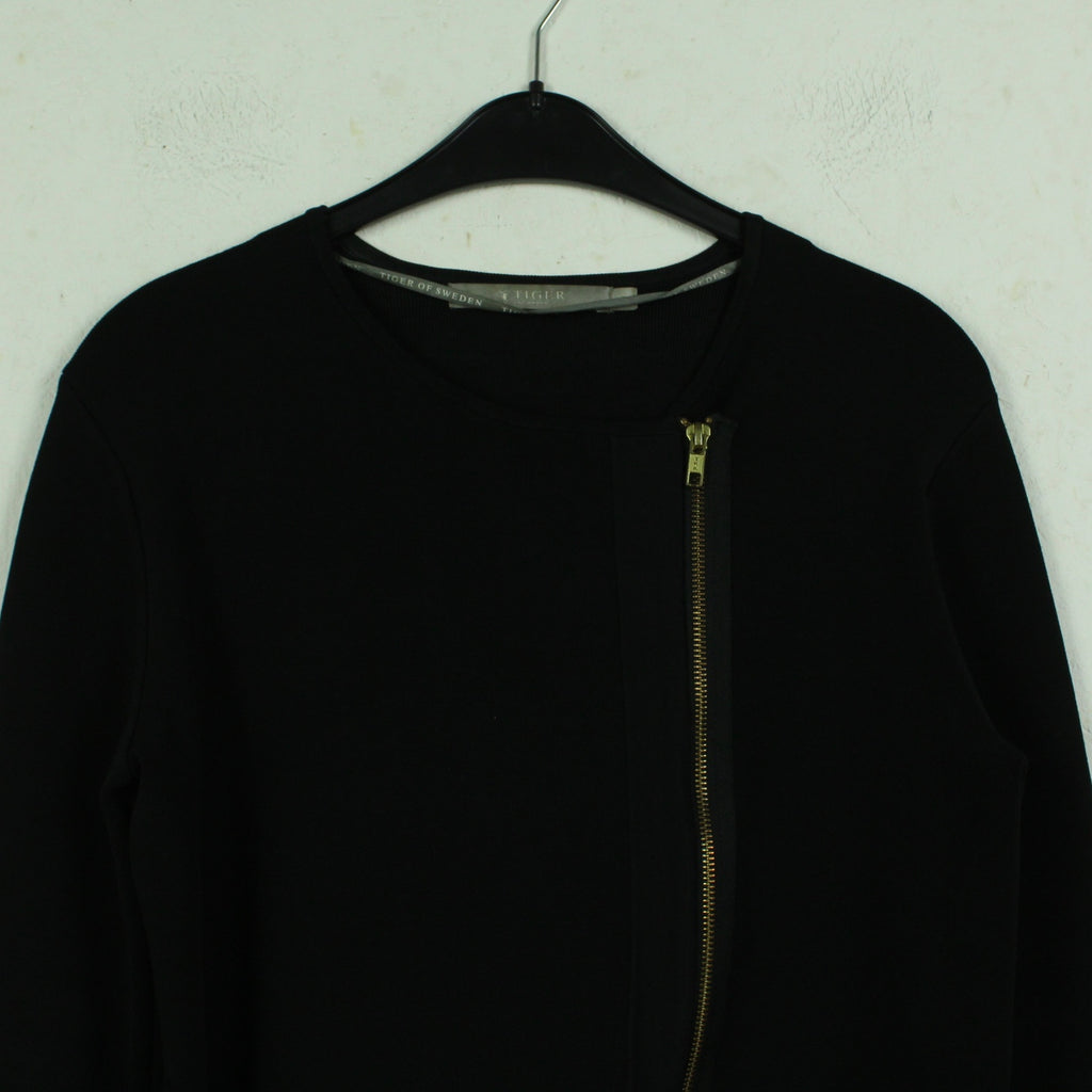 Second Hand TIGER OF SWEDEN Jacke Gr. M schwarz Strick Blouson Schnitt (*)