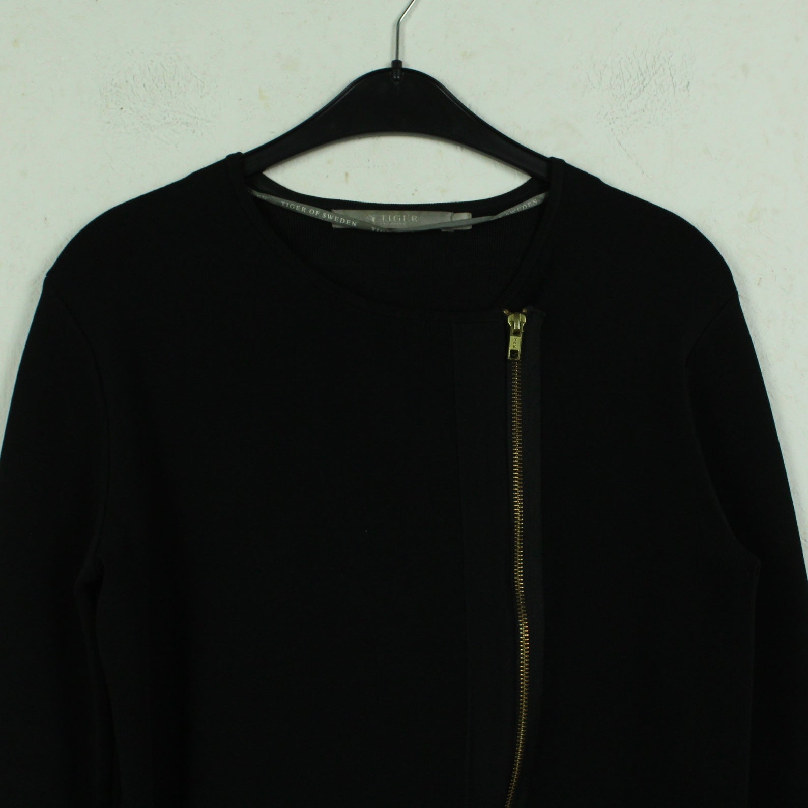 Second Hand TIGER OF SWEDEN Jacke Gr. M schwarz Strick Blouson Schnitt (*)
