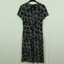 Laden Sie das Bild in den Galerie-Viewer, Second Hand TWIN SET SIMONA BARBIERI Kleid Gr. M schwarz weiß geblümt (*)