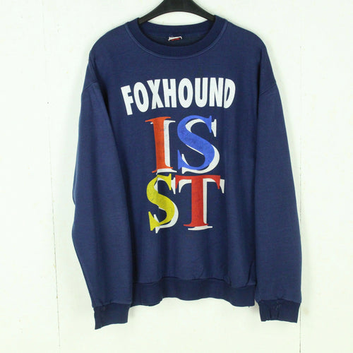Vintage Sweatshirt Gr. L blau Print: Foxhound