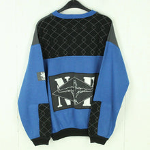 Laden Sie das Bild in den Galerie-Viewer, Vintage Sweatshirt Gr. M blau mehrfarbig Print: Body Building