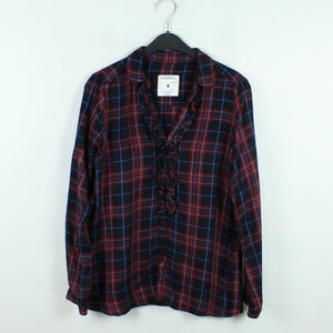 Second Hand ZARA Bluse Gr. M schwarz mehrfarbig kariert (*)