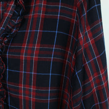 Laden Sie das Bild in den Galerie-Viewer, Second Hand ZARA Bluse Gr. M schwarz mehrfarbig kariert (*)