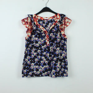 Second Hand CACHAREL Bluse Gr. 38 mehrfarbig geblümt mit Seide (*)
