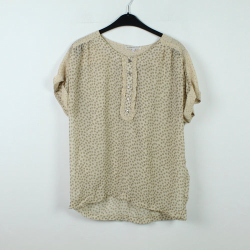 Second Hand LA PETITE FRANÇAISE Bluse Gr. M/L beige gepunktet (*)