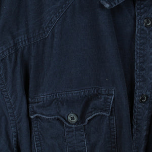 Vintage Cordhemd Gr. 6XL dunkelblau uni Hemd