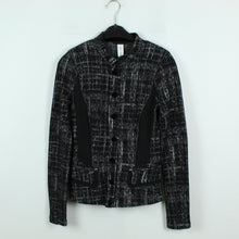 Laden Sie das Bild in den Galerie-Viewer, Second Hand HIGH USE Jacke mit Wolle Gr. 36  schwarz weiß (*)
