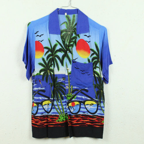 Vintage Hawaii Hemd Gr. XS bunt Crazy Pattern Kurzarm