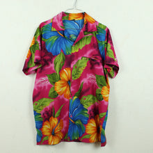 Laden Sie das Bild in den Galerie-Viewer, Vintage Hawaii Hemd Gr. M pink bunt Blumen